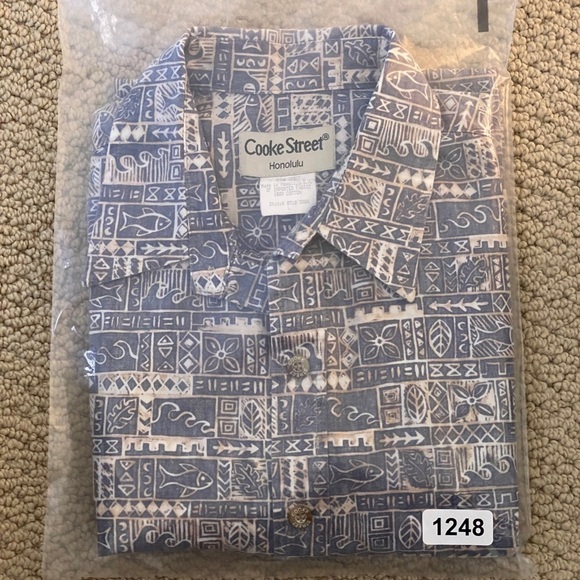 COOKE STREET Reverse Print Aloha Hawaiian Shirt Men L Large - Picture 7 of 7